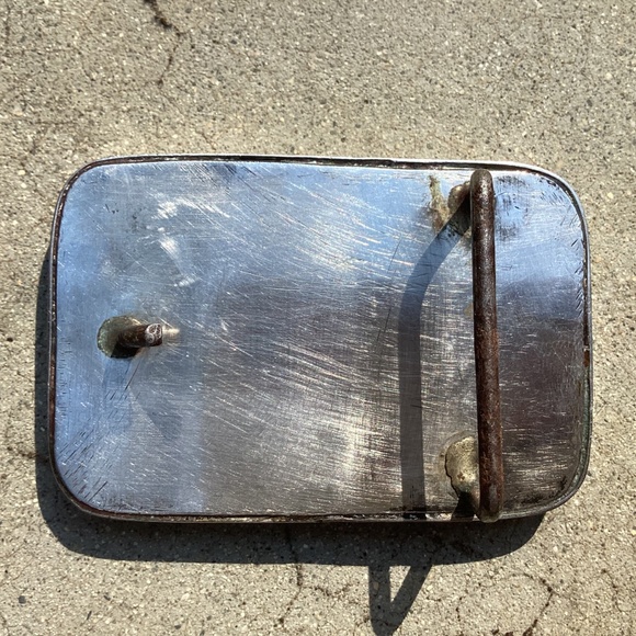 Vintage Silver Turquoise Mother Of Pearl Quartz Stones Inlay Belt Buckle - Picture 14 of 14